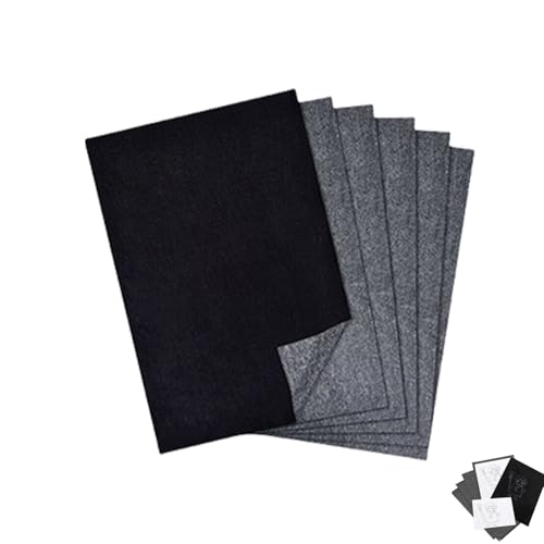 50 Blatt Transferpapier,Pauspapier Schwarz,Kohlepapier,papier zum Durchschreiben A4,Graphitpapier,Kohlepapier zum Nachzeichnen,Abpauspapier,Pauschpapier A4 für Papier,Holz,Leinwan,Keramik(Schwarz) von MALOUSUN