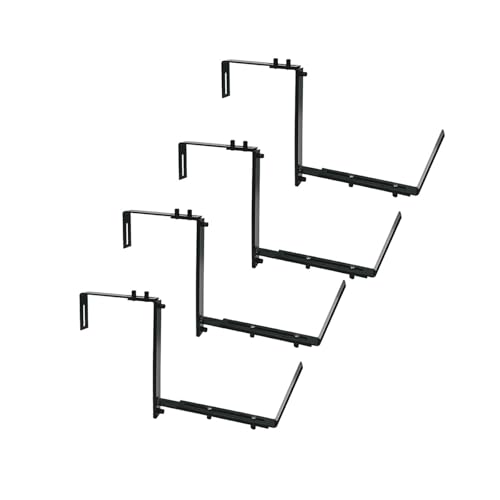 2/4 Stück Fensterkastenhalterungen, verstellbare Pflanzkastenhalterungen, robuste Eisen-Blume für Geländer, Balkone, Blumenhalter 2/4 Stück Fensterkastenhalterungen, verstellbare Pflanzkastenhalterungen, robuste Eisen-Blume für Geländer, Balkone, Blumenhalter von MALSSE