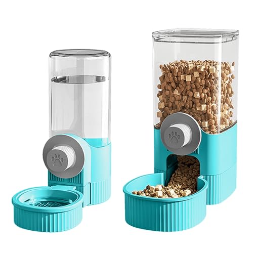 2 x Haustier-Wassernapf, Futterspender, automatischer Futternapf, Wasserspender, hängende Trinknapf, Futterbehälter für automatischen Wasserspender für Haustiere von MALSSE