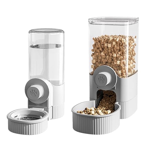 2 x Haustier-Wassernapf, Futterspender, automatischer Futternapf, Wasserspender, hängende Trinknapf, Futterbehälter für automatischen Wasserspender für Haustiere von MALSSE