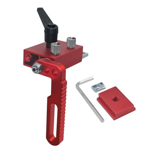 75 Typ Zaun Flipping Stop Aluminium Gehrung T Track Stop für Holzbearbeitung Einstellbarer Manueller Gehrungsanschlag T Track Zubehör Holzbearbeitungsbegrenzer von MALSSE