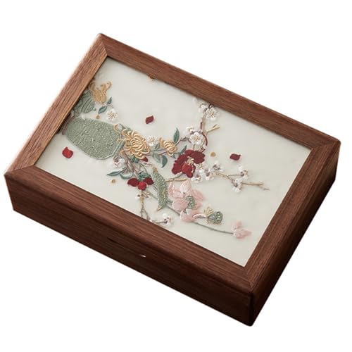 Anspruchsvoller Schmuckhalter aus Walnussholz, Aufbewahrungslösung für Uhren mit Stickerei, stilvolle Accessoires, Vitrine, Holz-Schmuckhalter Anspruchsvoller Schmuckhalter aus Walnussholz, Aufbewahrungslösung für Uhren mit Stickerei, stilvolle Accessoires, Vitrine, Holz-Schmuckhalter von MALSSE