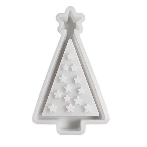 Flexible Silikonform für Bürodekoration, hohler Weihnachtsbaum, Kerzenständer, Verzierung, transparentes Silikon von MALSSE
