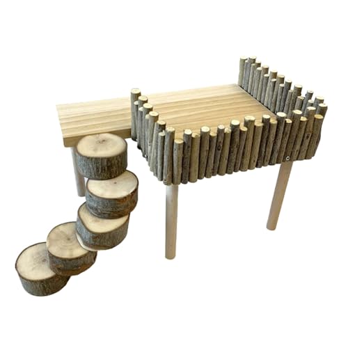 Hamster-Papageien-Spielzeug, sicher und ansprechend, Kletterleiter mit natürlichem Holzbär, Haustierzubehör, Haustierkäfig, Kletterstruktur von MALSSE