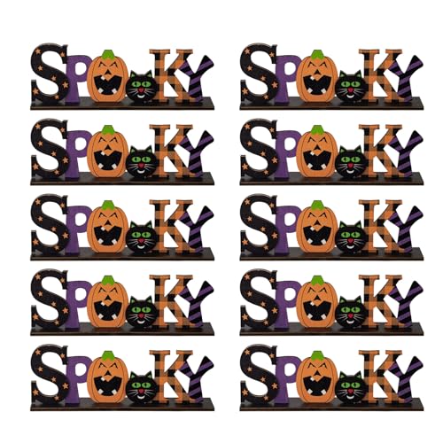 Handwerklicher Halloween-Akzent aus Holz, einzigartiger Halloween-Ständer, Ornament, Verzierungen für kreative Wohnungen, Styling, Heimdekoration, Sammlerstücke Handwerklicher Halloween-Akzent aus Holz, einzigartiger Halloween-Ständer, Ornament, Verzierungen für kreative Wohnungen, Styling, Heimdekoration, Sammlerstücke von MALSSE