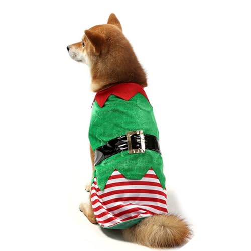 Hundekostüm, Weste, festlich, für Weihnachten, Urlaub, festliches Thema, Urlaub, Kostüm, gestreift, Haustierkleidung von MALSSE