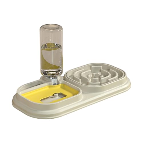 Hundenapf Für Langsames Füttern Mit Wasserflasche Pet Slow Feeding Dish Automatischer Wassertrinknapf Für Essgewohnheiten Hundenapf von MALSSE