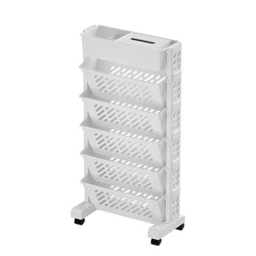 MALSSE Eleganter Buch-Organizer und modisches Aufbewahrungsregal mit tragbarem Regal, Zubehör für die Organisation zu Hause, elegantes weißes Bücherregal MALSSE Eleganter Buch-Organizer und modisches Aufbewahrungsregal mit tragbarem Regal, Zubehör für die Organisation zu Hause, elegantes weißes Bücherregal von MALSSE