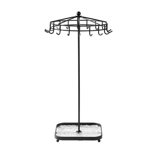 MALSSE Halskettenhalter aus Legierung, stilvoller Schmuckhalter, drehbarer Organizer für Schmuckaufbewahrung, abnehmbarer Halskettenständer MALSSE Halskettenhalter aus Legierung, stilvoller Schmuckhalter, drehbarer Organizer für Schmuckaufbewahrung, abnehmbarer Halskettenständer von MALSSE