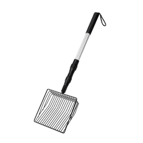 MALSSE Streuschaufel, Schaufel, Teleskopgriff, Metallschaufel, hohl, Kotsieb, ergonomischer Metallgriff, Haustierabfallreiniger MALSSE Streuschaufel, Schaufel, Teleskopgriff, Metallschaufel, hohl, Kotsieb, ergonomischer Metallgriff, Haustierabfallreiniger von MALSSE