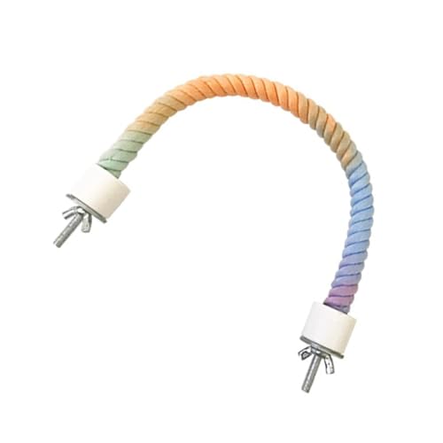 Mehrfarbige Vogelseil-Sitzstange, Stahldraht, bunt, verstellbar, Kletterspielzeug für Vogelkäfig, Schaukel, Leiter, Zubehör, Nymphensittichkäfig-Zubehör Mehrfarbige Vogelseil-Sitzstange, Stahldraht, bunt, verstellbar, Kletterspielzeug für Vogelkäfig, Schaukel, Leiter, Zubehör, Nymphensittichkäfig-Zubehör von MALSSE