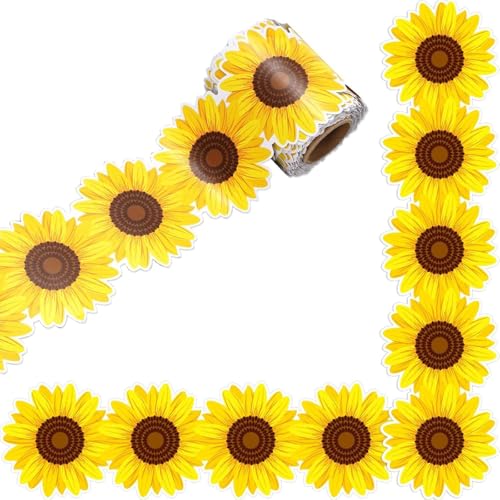 Pinnwand-Bordüre, Sonnenblumen, dekorativ, Klassenzimmer, selbstklebende Pinnwand, Aufkleber für die Schule, 10 m Pinnwand-Bordüre, Sonnenblumen, dekorativ, Klassenzimmer, selbstklebende Pinnwand, Aufkleber für die Schule, 10 m von MALSSE