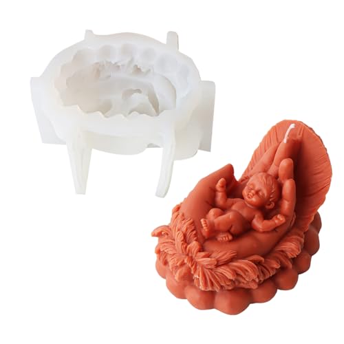 Silikonform für Statuen, niedliche Babyform, handgefertigt, Ornament-Formen für Statuen, Bastelbedarf von MALSSE