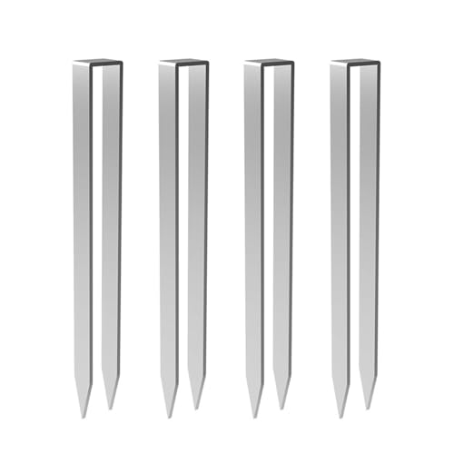 Trampolinpfähle, Rosenbogen, Bodenanker, Nägel, Edelstahlheringe, strapazierfähig, Gartenbogenanker aus Edelstahl, 4 Stück von MALSSE