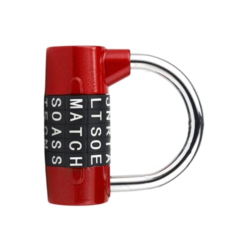 Zahlenschloss mit 5 Buchstaben, Zahlenschloss, Sicherheits-Vorhängeschloss, Türgriff, Passwort für Kleiderschrank, Gepäck Zahlenschloss mit 5 Buchstaben, Zahlenschloss, Sicherheits-Vorhängeschloss, Türgriff, Passwort für Kleiderschrank, Gepäck von MALSSE