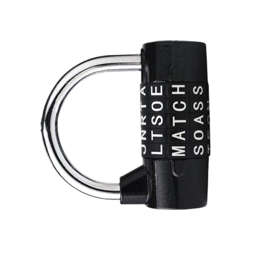 Zahlenschloss mit 5 Buchstaben, Zahlenschloss, Sicherheits-Vorhängeschloss, Türgriff, Passwort für Kleiderschrank, Gepäck Zahlenschloss mit 5 Buchstaben, Zahlenschloss, Sicherheits-Vorhängeschloss, Türgriff, Passwort für Kleiderschrank, Gepäck von MALSSE