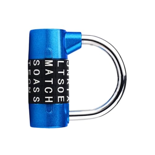 Zahlenschloss mit 5 Buchstaben, Zahlenschloss, Sicherheits-Vorhängeschloss, Türgriff, Passwort für Kleiderschrank, Gepäck Zahlenschloss mit 5 Buchstaben, Zahlenschloss, Sicherheits-Vorhängeschloss, Türgriff, Passwort für Kleiderschrank, Gepäck von MALSSE