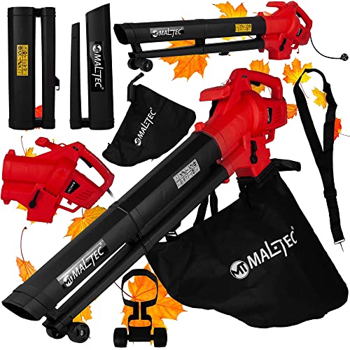 MalTEC Elektro Blätter- GartenBläse| Laubsauger mit Zerhacker| MasterBlow3200W von MalTec