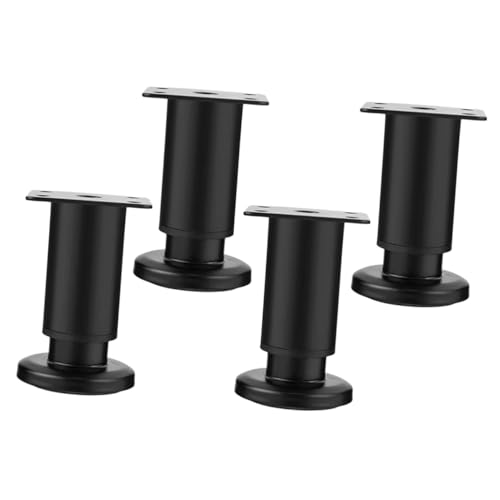 MALUGOGO 4 Stück Höhenverstellbare Möbelbeine aus Kaltgewalztem Stahl Stabile Tisch Schrankfüße Robustes Ersatzbeine für Bett Sofa Kommode Einfache Montage Schwarz MALUGOGO 4 Stück Höhenverstellbare Möbelbeine aus Kaltgewalztem Stahl Stabile Tisch Schrankfüße Robustes Ersatzbeine für Bett Sofa Kommode Einfache Montage Schwarz von MALUGOGO