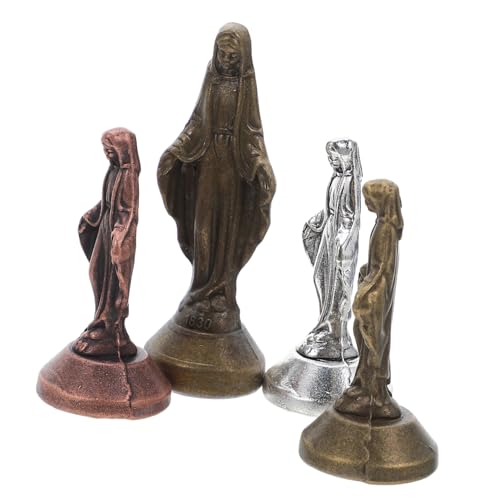 MALUGOGO 4 Stück Messing gesegnete Mutter Maria Statue religiöse katholische Figuren für Kirche Desktop Dekoration detaillierte spirituelle Skulptur für Zuhause und Altar Display MALUGOGO 4 Stück Messing gesegnete Mutter Maria Statue religiöse katholische Figuren für Kirche Desktop Dekoration detaillierte spirituelle Skulptur für Zuhause und Altar Display von MALUGOGO
