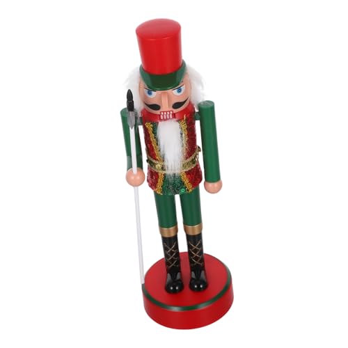 MALUGOGO Festliche PVC-Nussknacker-Soldaten-Figur mit beleuchtetem Design, traditionelle Tischdekoration, symbolisiert Tapferkeit und Segen, lichtbeständig, Miniatur-Ornament für von MALUGOGO