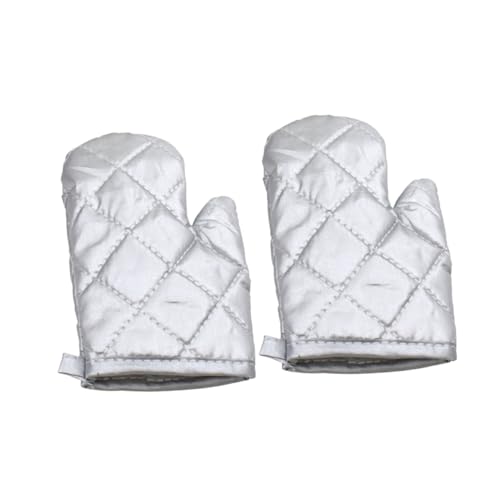 MALUGOGO Hitzebeständige Ofenhandschuhe, Polyester, isolierte Kochhandschuhe zum Backen, Mikrowelle und Backofen, Anti-Verbrühungsschutz, S Küchenhandschuhe von MALUGOGO