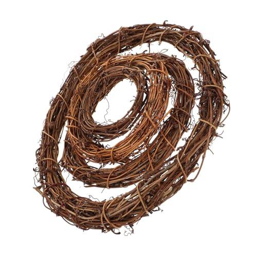 MALUGOGO Natürlicher Rattan-Kranz zum Selbermachen, Girlande, Dekoration, hellbraune Rattan-Ringe für Haustür, Wand, Basteln und Festival-Ornamente, 4 Stück MALUGOGO Natürlicher Rattan-Kranz zum Selbermachen, Girlande, Dekoration, hellbraune Rattan-Ringe für Haustür, Wand, Basteln und Festival-Ornamente, 4 Stück von MALUGOGO