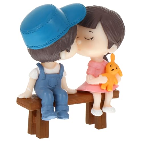 MALUGOGO PVC-Puppenfiguren, Verzierungen, handgefertigt, romantische Desktop-Statuen für Hochzeit, Auto, Heimdekoration, Miniatur-Liebhaber, Ornamente mit zartem Design und realistisch von MALUGOGO