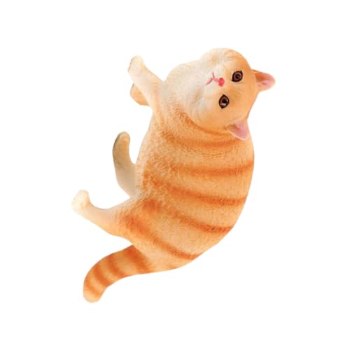 MALUGOGO Realistische Kätzchenfigur, Schreibtischdekoration, stabiles Tiermodell, Handwerk mit feiner Verarbeitung für Zuhause und Büro von MALUGOGO