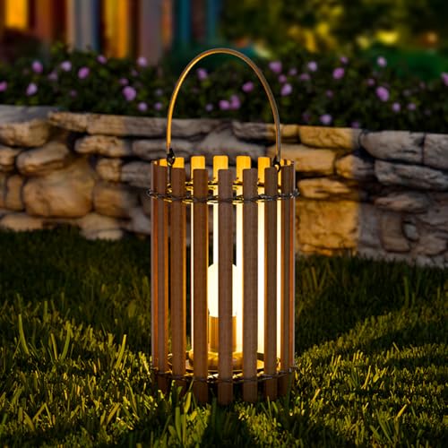 MALUX E27 Tischlampe Outdoor, Warmes Weiß 2700K Tischleuchte, Schreibtischlampe mit E27 Glühbirne Hängend/Stehend Handgestrickte, IP44 Wasserdicht Tischlampe für Terrasse Garten Innenhof Balkon MALUX E27 Tischlampe Outdoor, Warmes Weiß 2700K Tischleuchte, Schreibtischlampe mit E27 Glühbirne Hängend/Stehend Handgestrickte, IP44 Wasserdicht Tischlampe für Terrasse Garten Innenhof Balkon von MALUX