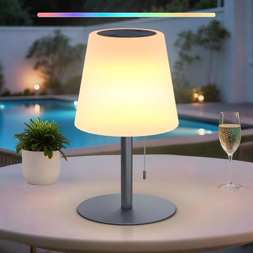 MALUX Solar Tischlampe, Solartischlampen mit LichtsensorSolar Tischleuchte Outdoor, IP44 Wasserdicht, 2-in-1 Solarladung & USB Aufladung, Aufladbar Solarlampen für Innen/Außen、Garten、Terrasse (Graue) MALUX Solar Tischlampe, Solartischlampen mit LichtsensorSolar Tischleuchte Outdoor, IP44 Wasserdicht, 2-in-1 Solarladung & USB Aufladung, Aufladbar Solarlampen für Innen/Außen、Garten、Terrasse (Graue) von MALUX