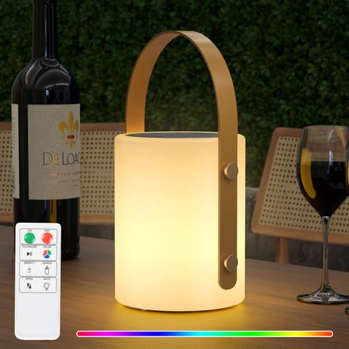 MALUX Solar Tischlampe Outdoor Warmweiß Tischlampe 8 Farben Solar Tischleuchte Outdoor Wasserdicht IP44 für Garten Wohnzimmer Terrasse von MALUX