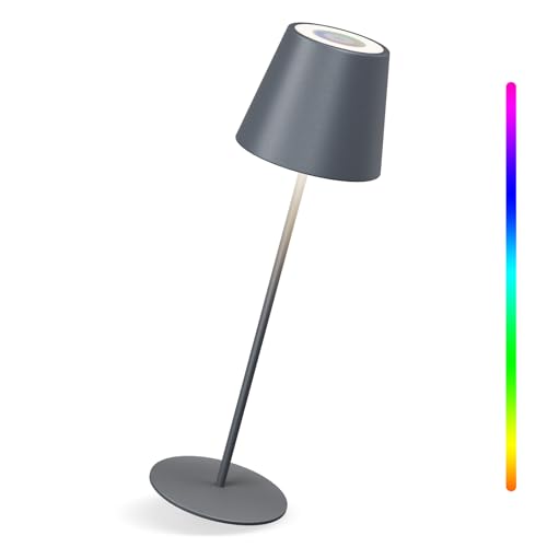 Tischlampe Kabellos Dimmbare Touch Control Led Akku Tischleuchte Warmweiß 8 Farben RGB Led Tischleuchte Kabellos wasserdicht für Haus Garten Esstisch Schlafzimmer Arbeitszimmer Balkon Hotel(A/Grey) Tischlampe Kabellos Dimmbare Touch Control Led Akku Tischleuchte Warmweiß 8 Farben RGB Led Tischleuchte Kabellos wasserdicht für Haus Garten Esstisch Schlafzimmer Arbeitszimmer Balkon Hotel(A/Grey) von MALUX