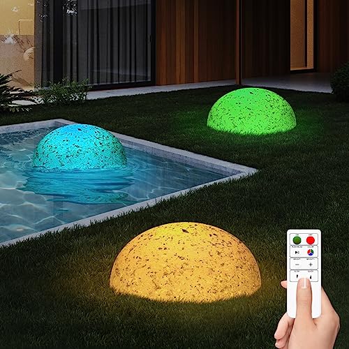 Solarlampen für Außen 1Stück Solarkugeln für den garten mit Fernbedienung Solarkugel für außen Wasserdicht IP67 Solar kugeln für außen mit 8 Farben Automatisch Aufleuchten Garten Terrasse (D18H09) von MALUX