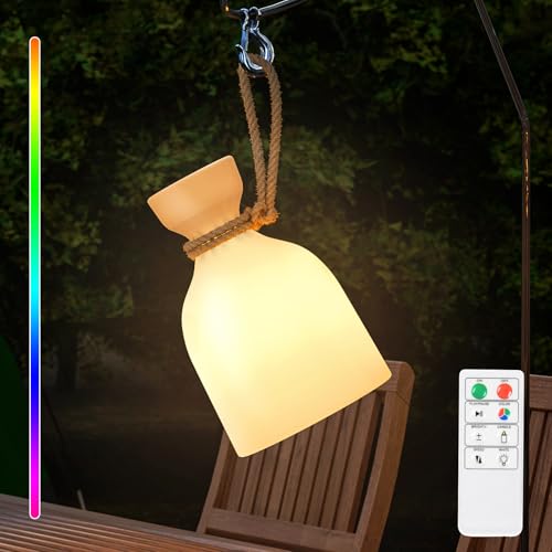 MALUX Outdoor Tischlampe Kabellos mit Warmweiß 8 Farben Led Tischlampe Akku Dimmbar Akku tischlampe Intérieur extérieur Wasserdicht Ideales für Haus, Garten, Hotel, Tabelle, am Bett (bottle) von MALUX