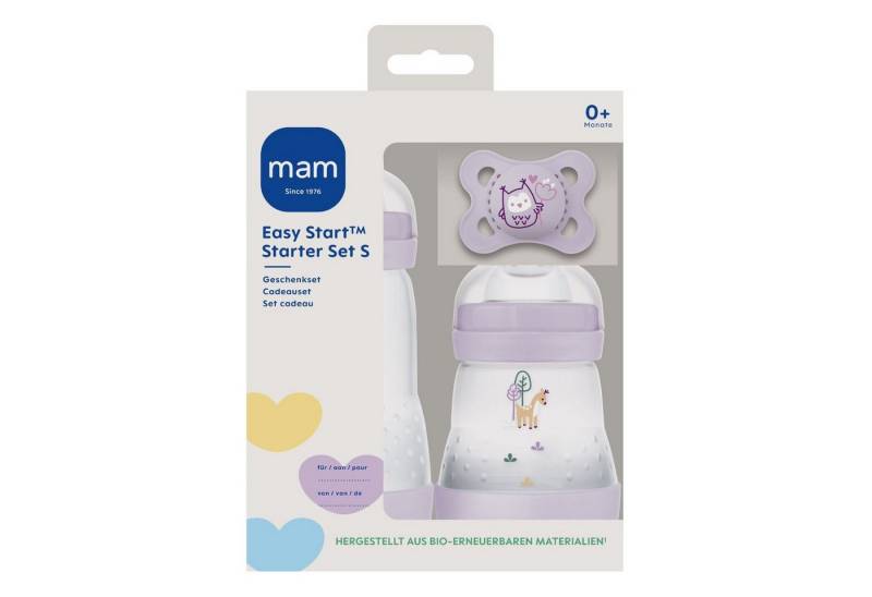 MAM Babyflasche Easy-Start Starter Set S, Kleines Geschenkset Baby 3.tlg - ideal zur Geburt von MAM