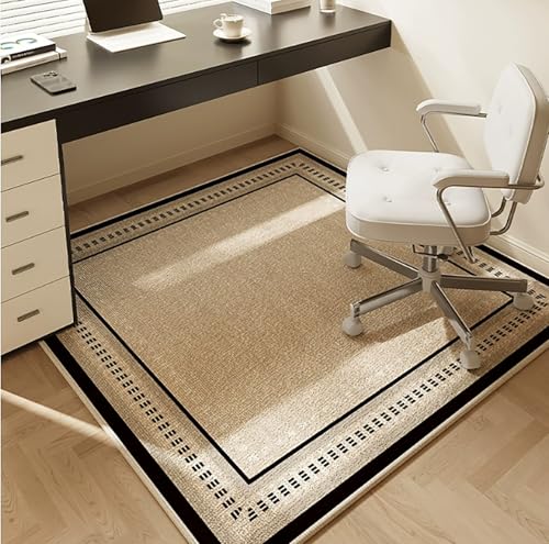 MAMAM Quadratischer Wohnzimmerteppich mit Vintage-Muster,Boho-Büroteppich mit geometrischen Mustern,Pflegeleichter Computerstuhlteppich,Verdickter Rutschfester Schlafzimmerteppich(B,60 * 60CM) von MAMAM