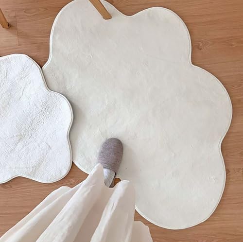 MAMAM Wolkenförmiger Teppich mit niedrigem Flor für das Wohnzimmer,unregelmäßig geformter Schlafzimmerteppich,Rutschfester Teppich für das Kinderzimmer,maschinenwaschbare Badematte(60 * 90CM) von MAMAM
