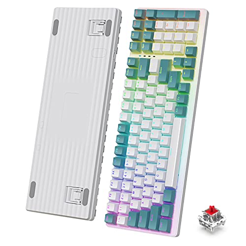 K3 Mechanische Tastatur ultrakompakt Mini Volle Größe Typ C USB Pro Kontrol Freek NKRO wasserfest 10 RGB Chroma Beleuchtung LED Taktil & klickend linearer roter Schalter für PC/Mac,QWERTY Layout von MAMBASNAKE