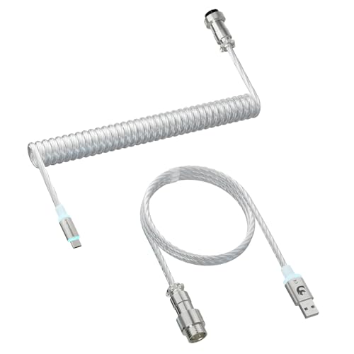 MAMBASNAKE C01 Ultra USB C Spiral Tastaturkabel, 8K Polling Rate Rapid Trigger USB-A to USB-C Mechanische Gaming-Tastatur TPU Cable with Metall-Luftfahrtstecker, RGB-Beleuchtung, PC/Mac, Transparent MAMBASNAKE C01 Ultra USB C Spiral Tastaturkabel, 8K Polling Rate Rapid Trigger USB-A to USB-C Mechanische Gaming-Tastatur TPU Cable with Metall-Luftfahrtstecker, RGB-Beleuchtung, PC/Mac, Transparent von MAMBASNAKE