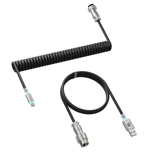 MAMBASNAKE C01 Ultra USB C Spiral Tastaturkabel, 8K Polling Rate Rapid Trigger USB-A to USB-C Mechanische Gaming-Tastatur TPU Cable with Metall-Luftfahrtstecker, RGB-Beleuchtung, for PC/Mac, Schwarz MAMBASNAKE C01 Ultra USB C Spiral Tastaturkabel, 8K Polling Rate Rapid Trigger USB-A to USB-C Mechanische Gaming-Tastatur TPU Cable with Metall-Luftfahrtstecker, RGB-Beleuchtung, for PC/Mac, Schwarz von MAMBASNAKE