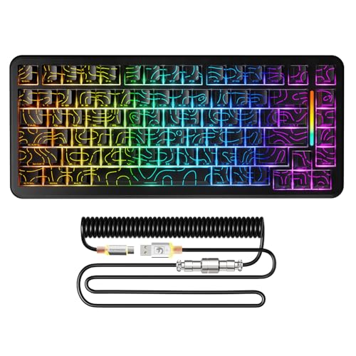 MAMBASNAKE M82 HE 8000Hz Rapid Trigger-Tastatur, 0,01mm RT-Genauigkeit, Kabelgebundene RGB TKL Gaming-Tastatur mit Magnetic Switches, Spiralkabel, Einstellbare Betätigung, Snap Tap, Schwarz Konturen MAMBASNAKE M82 HE 8000Hz Rapid Trigger-Tastatur, 0,01mm RT-Genauigkeit, Kabelgebundene RGB TKL Gaming-Tastatur mit Magnetic Switches, Spiralkabel, Einstellbare Betätigung, Snap Tap, Schwarz Konturen von MAMBASNAKE