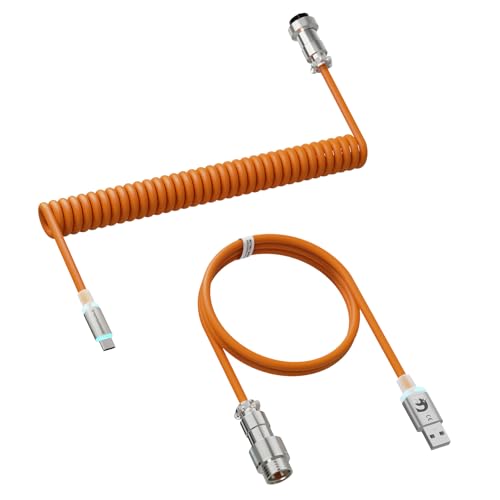 MAMBASNAKE Gaming Keyboard Coiled Cable, Orange MAMBASNAKE Gaming Keyboard Coiled Cable, Orange von MAMBASNAKE