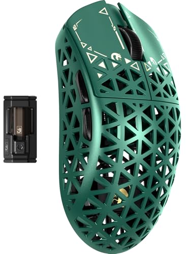 MAMBASNAKE M5 Ultra Carbon Fiber 8000Hz Kabellose Gaming-Maus mit Bis zu 42000 DPI, PAW3950MAX Sensor, 39g Ultraleicht, Nordic 52840 Chip, 2.4GHz Wireless/BT/Kabelgebunden, für PC/Xbox/PS/Mac – Grün MAMBASNAKE M5 Ultra Carbon Fiber 8000Hz Kabellose Gaming-Maus mit Bis zu 42000 DPI, PAW3950MAX Sensor, 39g Ultraleicht, Nordic 52840 Chip, 2.4GHz Wireless/BT/Kabelgebunden, für PC/Xbox/PS/Mac – Grün von MAMBASNAKE