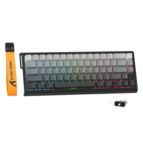 MAMBASNAKE X Attack Shark X68PRO HE 8KHz Rapid Trigger Wireless Gaming-Tastatur,BT/2.4G/Kabel,0,01mm RT-Genauigkeit Magnetischer Schalter,Einstellbarer Betätigung,5000mAh,RGB,PC/Mac-Schwarz Verlauf von MAMBASNAKE