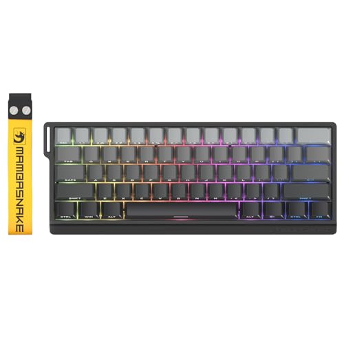 MAMBASNAKE X60 HE Rapid Trigger Magnetic Keyboard, 0.01mm RT Accuracy Gaming Keyboard, Magnetic Switch, Tri-Mode, 0.125ms Latency, 8K Polling Rate, 4000mAh, for Gamer - Black von MAMBASNAKE