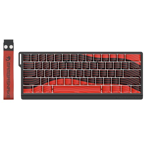 MAMBASNAKE X60 HE Rapid Trigger Magnetic Keyboard, 0.01mm RT Accuracy Gaming Keyboard, Magnetic Switch, Tri-Mode, 0.125ms Latency, 8K Polling Rate, 4000mAh, for Gamer - Red von MAMBASNAKE
