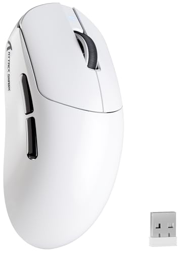 MAMBASNAKE Attack Shark X8PLUS Kabellose Gaming-Maus, PixArt PAW3395PRO-Sensor, 40000 DPI, BT/2,4 GHz/Wired, 55g Superleichte Maus, Doppelschichtige PTFE-Füße, für PC/Xbox/PS/Mac (Weiß) MAMBASNAKE Attack Shark X8PLUS Kabellose Gaming-Maus, PixArt PAW3395PRO-Sensor, 40000 DPI, BT/2,4 GHz/Wired, 55g Superleichte Maus, Doppelschichtige PTFE-Füße, für PC/Xbox/PS/Mac (Weiß) von MAMBASNAKE