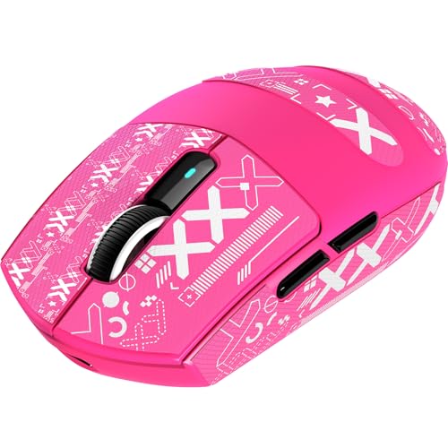 MAMBASNAKE x ATTACK SHARK G3 Kabellose Gaming-Maus, 59g Leichte Maus, PAW3311 Optischer Sensor, 25.000 DPI, Bluetooth/2,4G/USB-C, 5 Programmierbare Tasten, Griffband, 500mAh Akku für PC/Mac –Beerenrot MAMBASNAKE x ATTACK SHARK G3 Kabellose Gaming-Maus, 59g Leichte Maus, PAW3311 Optischer Sensor, 25.000 DPI, Bluetooth/2,4G/USB-C, 5 Programmierbare Tasten, Griffband, 500mAh Akku für PC/Mac –Beerenrot von MAMBASNAKE