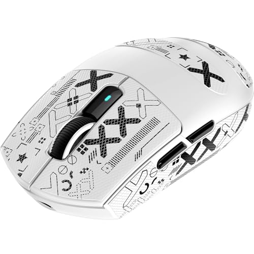 MAMBASNAKE x Attack Shark G3 Kabellose Gaming-Maus, 59g Leichte Maus, PAW3311 Optischer Sensor, 25.000 DPI, Bluetooth/2,4G/USB-C, 5 Programmierbare Tasten, Griffband, 500mAh Akku für PC/Mac – Weiß MAMBASNAKE x Attack Shark G3 Kabellose Gaming-Maus, 59g Leichte Maus, PAW3311 Optischer Sensor, 25.000 DPI, Bluetooth/2,4G/USB-C, 5 Programmierbare Tasten, Griffband, 500mAh Akku für PC/Mac – Weiß von MAMBASNAKE